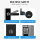 Serrure Connectée Sécurité Maximale Déverrouillage à Distance Empreinte Digitale et Code WiFi Bluetooth Panneau Verre Trempé ...