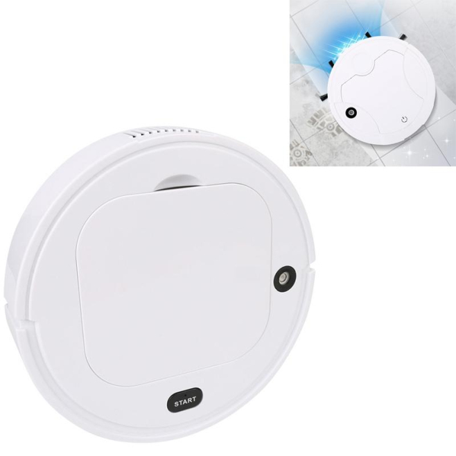 Robot Aspirateur Intelligent Blanc Avec Humidification Et Nettoyage Profond Silencieux Anti-Bactérien 550ml - www.yonis-shop.com