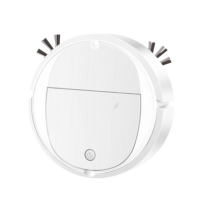 Robot Aspirateur Intelligent 3 En 1 Avec Brossettes Quadrangulaires Et Forte Puissance D'Aspiration Pour Tous Types De Sols -...