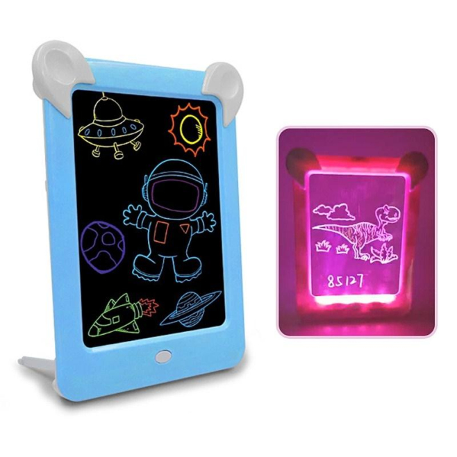 Tablette Graphique Lumineuse Enfant Rose Avec Stylo Et Cartes Incluses Pour Dessin Créatif - www.yonis-shop.com