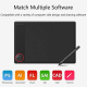 Tablette Graphique Portable Avec Stylet Sensible 8192 Niveaux Connectivité Mobile et Ordinateur Compatible Multi-Systèmes Pou...