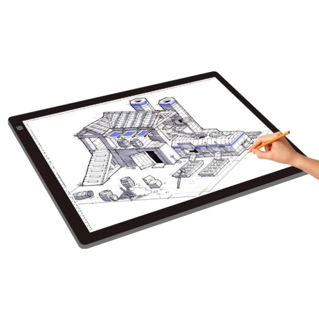 Tablette Lumineuse A2 LED 23W 12V Dimmable Trois Niveaux De Luminosité Pour Dessin Et Croquis Anime Ultra-Mince Et Économie D...