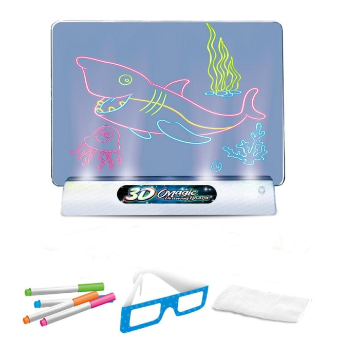 Tablette Graphique Fluorescente 3D Enfant Avec Effets Lumineux Et Design Minimaliste Portable - www.yonis-shop.com
