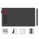 Tablette Graphique Professionnelle 6x4 Pouces Sensibilité 8192 Niveaux Résolution 5080 LPI Compatible Windows Mac Avec Stylet...