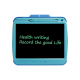 Tablette Graphique Transparente LCD 9 Pouces Écriture Électronique Rechargeable USB Lignes Monochromes Bleu Graffiti Message ...