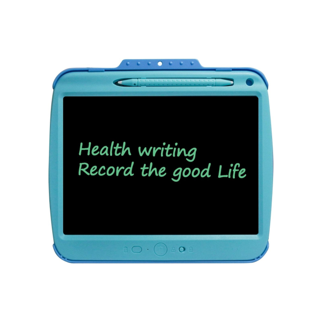Tablette Graphique Transparente LCD 9 Pouces Écriture Électronique Rechargeable USB Lignes Monochromes Bleu Graffiti Message ...