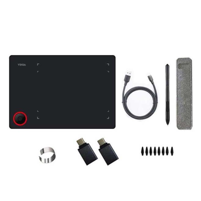Tablette Graphique Haute Précision Connectée Mobile Compatibilité Multi-Systèmes Sensibilité Pression 8192 Niveaux Zone Large...