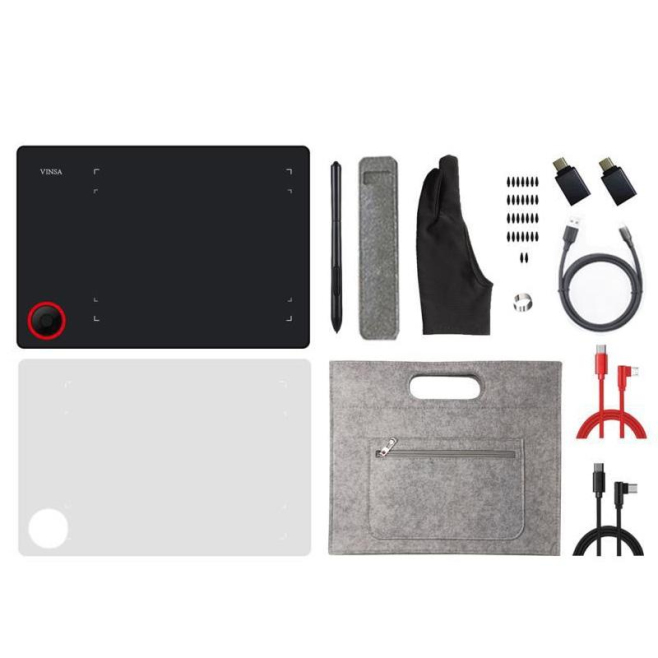 Tablette Graphique Connectée Pour Téléphone Portable Avec Stylet Sensible À La Pression Et Surface De Dessin Large - www.yoni...