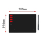 Tablette Graphique Haute Précision Avec Stylet Sensible 8192 Niveaux Compatibilité Multi-Systèmes et Film Technologie Sensati...