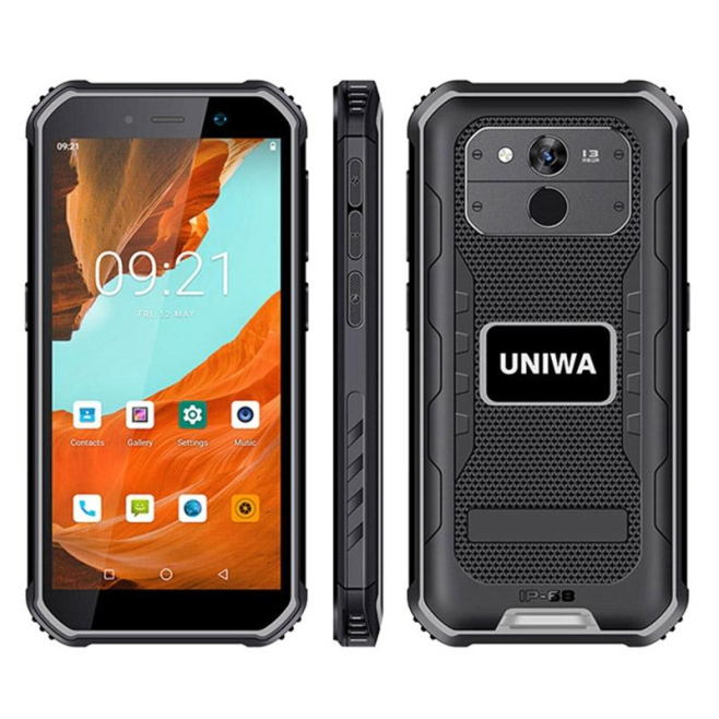 Smartphone Robuste 4G Android 13 Écran 5.5 Pouces 6GB RAM 128GB Stockage NFC Déverrouillage Empreinte Noir Gris - www.yonis-s...