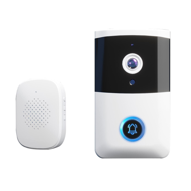 Interphone Vidéo HD Sans Fil WiFi Bluetooth Caméra De Sécurité Bidirectionnelle Anti-Vol Blanc - www.yonis-shop.com