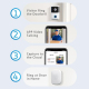 Interphone Vidéo HD Sans Fil WiFi Bluetooth Caméra De Sécurité Bidirectionnelle Anti-Vol Blanc - www.yonis-shop.com