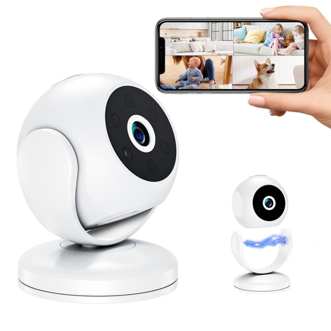 Babyphone Camera 4K HD Mini Portable Vision Nocturne Sécurité Intérieure 170 Degrés WiFi 256GB - www.yonis-shop.com