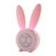 Horloge Réveil Induction Silicone Lapin Rose USB Avec Écran Automatique - www.yonis-shop.com