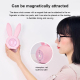 Horloge Réveil Induction Silicone Lapin Rose USB Avec Écran Automatique - www.yonis-shop.com