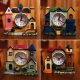 Horloge Décorative Château Rose En Résine Pour Chambre Salon Bureau - www.yonis-shop.com