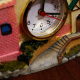 Horloge Décorative Château Rose En Résine Pour Chambre Salon Bureau - www.yonis-shop.com