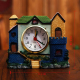 Horloge Décorative Château Rose En Résine Pour Chambre Salon Bureau - www.yonis-shop.com