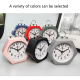 Horloge Réveil Silencieux Pour Enfants Avec Lumière De Nuit Rose Matériau Plastique Dimensions 10x10 cm Fonctionne Avec Pile ...