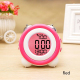 Horloge LED Lumineuse Silencieuse Avec Affichage LCD Et Fonction Thermomètre Couleur Vert Clair - www.yonis-shop.com