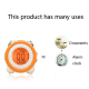 Horloge LED Lumineuse Silencieuse Avec Affichage LCD Et Fonction Thermomètre Couleur Vert Clair - www.yonis-shop.com