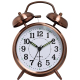 Horloge Réveil en Métal Électroplaqué 4.5 Pouces avec Lumière Nocturne et Sonnerie Extra Forte