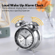 Horloge Réveil Métal Vert 4.5 Pouces Silencieuse Avec Lumière de Nuit et Sonnerie Extra Forte - www.yonis-shop.com