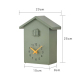 Horloge Coucou Verte En ABS Écologique Avec Oiseau Intégré Pour Décoration et Fonctionnalité Quartz - www.yonis-shop.com