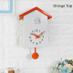 Horloge Coucou Orange Intelligente En ABS Écologique Avec Oiseau Qui Chante à l'Heure - www.yonis-shop.com