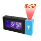 Horloge Électronique Avec Écran Couleur Prévisions Météo Et Projection Rotative Affichage Température Humidité Fonction Réveil Snooze