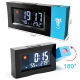 Horloge Électronique Avec Écran Couleur Prévisions Météo Et Projection Rotative Affichage Température Humidité Fonction Révei...