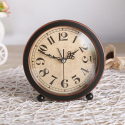 Horloge R&eacute;tro Silencieuse En M&eacute;tal Pour &Eacute;tudiants Couleur Noire Design Vintage Avec Cadran En PVC Fonction Alarme Dimensions ...