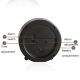 Horloge Rétro Silencieuse En Métal Pour Étudiants Couleur Noire Design Vintage Avec Cadran En PVC Fonction Alarme Dimensions ...