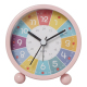 Horloge Éducative Enfant Silencieuse Avec Veilleuse Rose Design Moderne Affichage Digital Clair et Métal Résistant