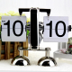 Horloge Décorative Équilibrée à Rotation Automatique en Métal Blanc Pour Maison et Bureau