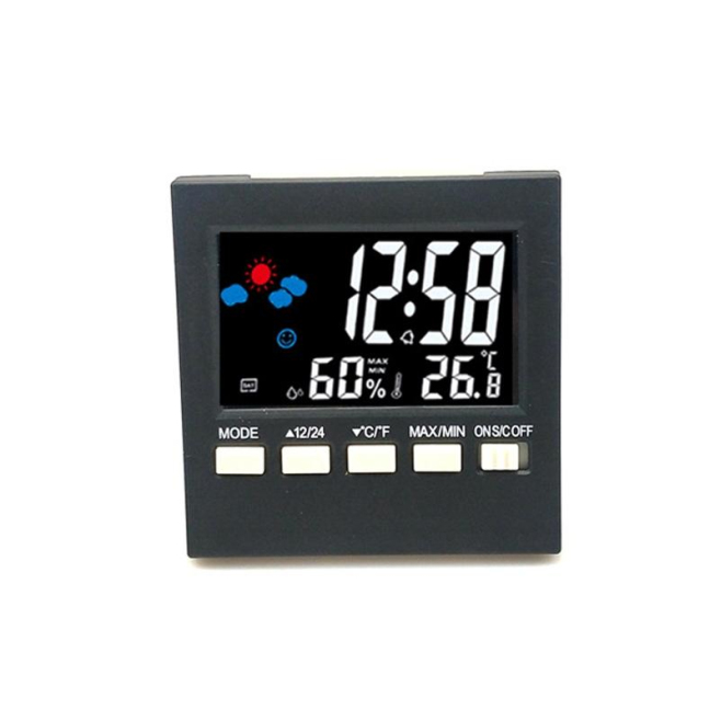 Horloge Intérieure Multifonction Avec Écran Couleur Et Affichage Température Et Humidité - www.yonis-shop.com