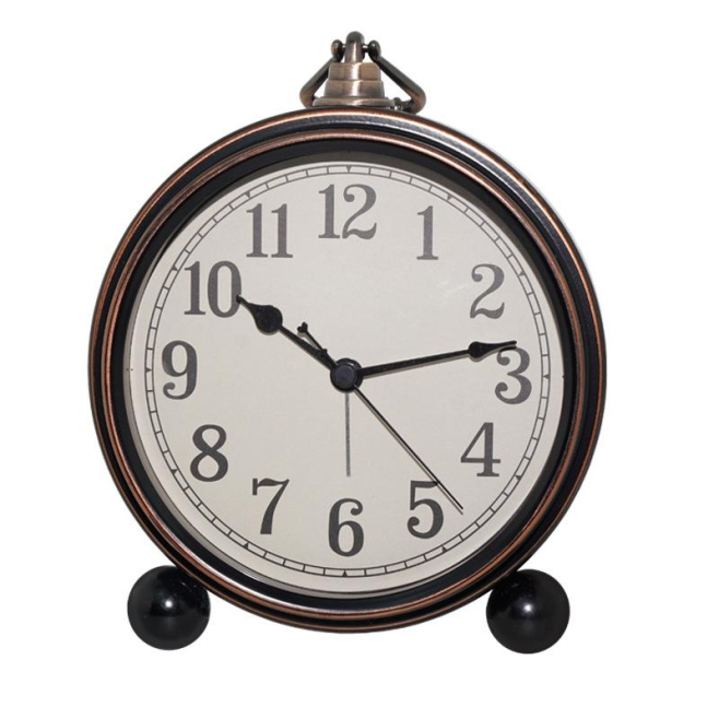 Horloge Rétro En Métal Noir Avec Mouvement Quartz Et Anneau De Suspension - www.yonis-shop.com