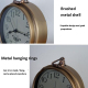Horloge Rétro en Métal Rouge Foncé avec Mouvement Quartz et Base Stable - www.yonis-shop.com