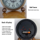 Horloge Rétro en Métal Rouge Foncé avec Mouvement Quartz et Base Stable - www.yonis-shop.com