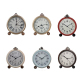 Horloge Rétro en Métal avec Chiffres Romains et Mouvement Quartz Élégant - www.yonis-shop.com