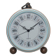 Horloge Vintage en Métal Bleu Clair avec Mouvement Quartz et Base Antidérapante - www.yonis-shop.com