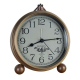 Horloge Rétro Métal Style Arabe Design Élégant et Durable Quartz avec Anneau de Suspension et Base Stable