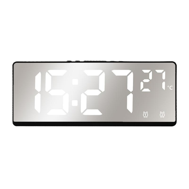 Réveil LED Multifonctionnel Avec Affichage Numérique Température Et Miroir Design - www.yonis-shop.com