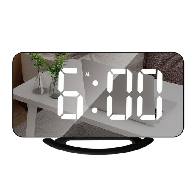 Réveil LED Multifonctionnel Avec Miroir Et Chargeur USB Intégré Pour Une Beauté Quotidienne - www.yonis-shop.com