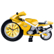 Réveil Moto Artistique Jaune Design Unique Pour Décoration Maison Cadeau Idéal Amateurs de Motos - www.yonis-shop.com