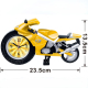 Réveil Moto Artistique Jaune Design Unique Pour Décoration Maison Cadeau Idéal Amateurs de Motos - www.yonis-shop.com