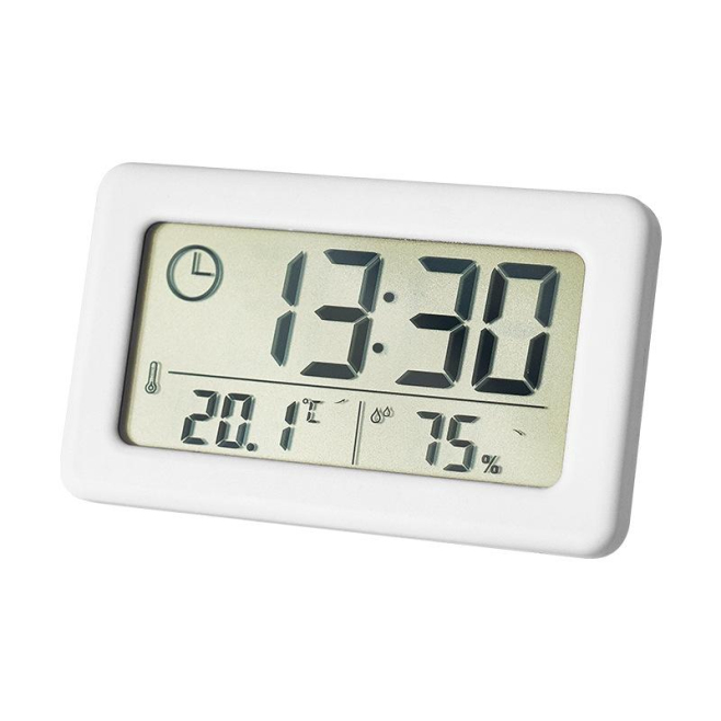 Réveil Électronique Design Moderne Avec Grand Écran LCD Affichage Température Humidité Et Heure - www.yonis-shop.com