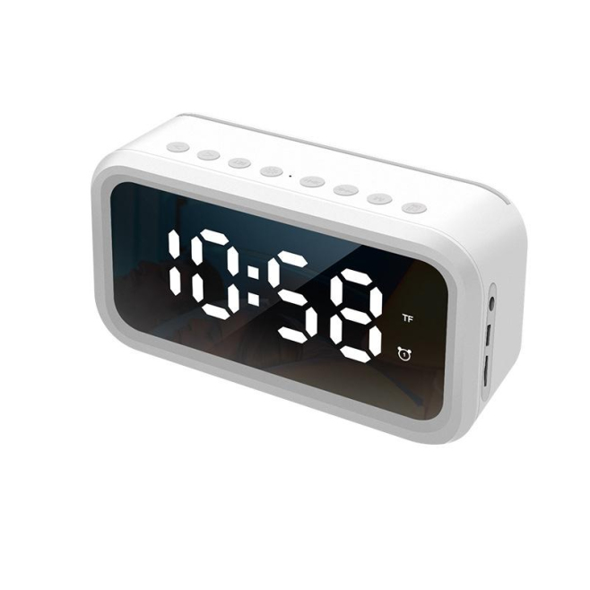 Réveil Bluetooth Avec Haut-Parleur Affichage LED Et Miroir Design Moderne - www.yonis-shop.com