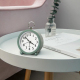 Réveil Rond En Plastique Pour Bureau Et Maison Avec Mouvement Silencieux Design Élégant Et Pratique Pour Toutes Les Pièces - ...