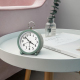 Réveil Rond En Plastique Pour Bureau Et Maison Avec Mouvement Silencieux Design Élégant Et Pratique Pour Toutes Les Pièces - ...